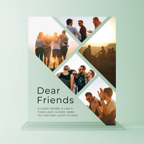 Geschenk für beste Freundin - personalisiertes Acrylglas "Dear Friends"