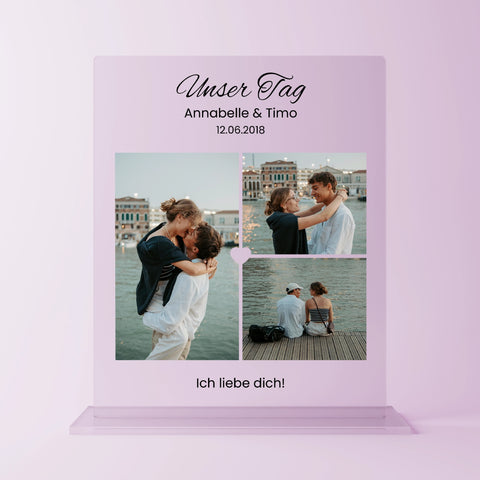 Geschenk zum Jahrestag - personalisiertes Acrylglas "Special Date"