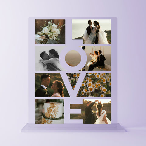 Geschenk zur Hochzeit - personalisiertes Acrylglas "Forever Love"