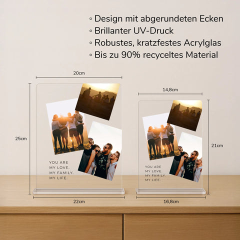 Geschenk für beste Freundin - personalisiertes Acrylglas "Memories"