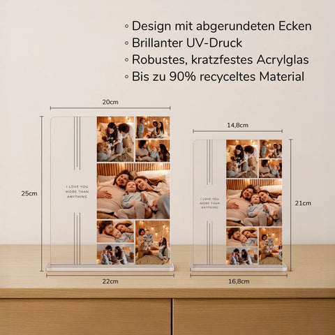 Geschenk für Eltern - personalisiertes Acrylglas "Our Family"
