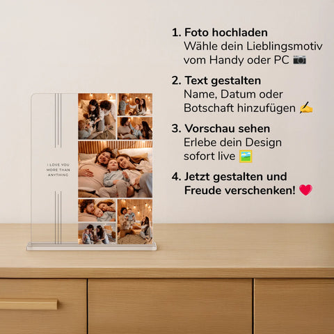 Geschenk für Eltern - personalisiertes Acrylglas "Our Family"