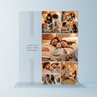 Personalisiertes Acrylglas mit Fotocollage – Geschenkidee für Eltern mit Familienfotos und Liebesbotschaft ‚I love you more than anything‘ – individuelle Deko mit Bildern von Mutter, Vater und Kind auf dem Bett