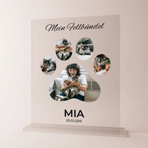 Geschenk für Katzenliebhaber - personalisiertes Acrylglas "Cat Lover"
