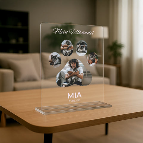 Geschenk für Katzenliebhaber - personalisiertes Acrylglas "Cat Lover"