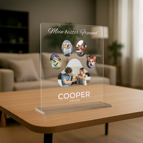 Geschenk für Hundeliebhaber - personalisiertes Acrylglas "Dog Lover"