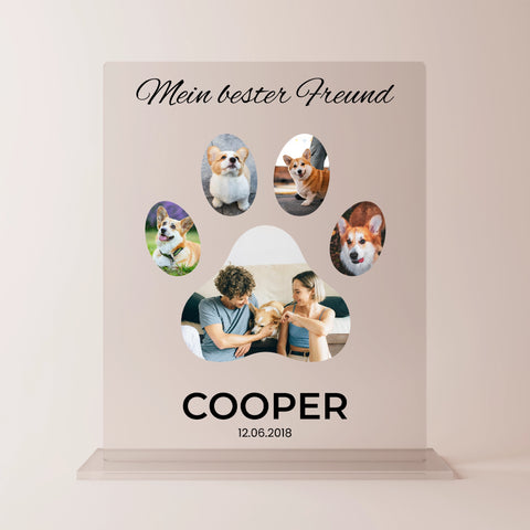 Geschenk für Hundeliebhaber - personalisiertes Acrylglas "Dog Lover"