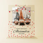 Personalisierte Acrylglasplatte mit Foto, Konfettidesign und Lichterkette – Geburtstagsgeschenk mit dem Text ‚Happy Birthday Alexandra‘ und Datum 26.01.1999 – individuelle Erinnerung für Freunde oder Familie