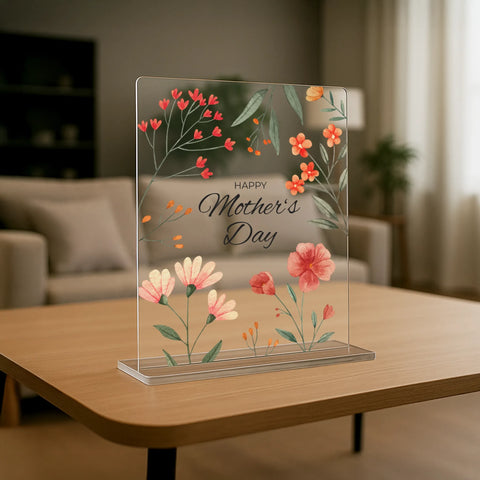 Geschenk zum Muttertag – personalisiertes Acrylglas "Blütenliebe"