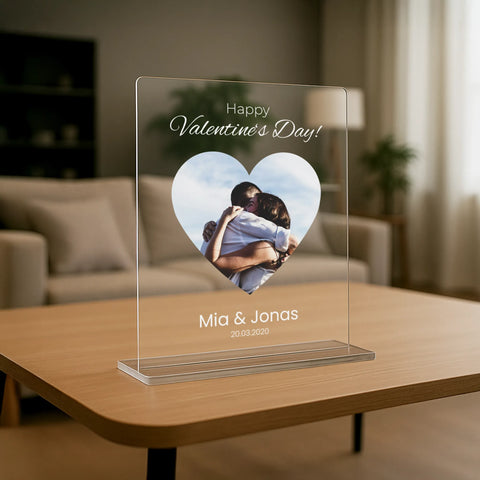 Geschenk zum Valentinstag – personalisiertes Acrylglas "Valentine"