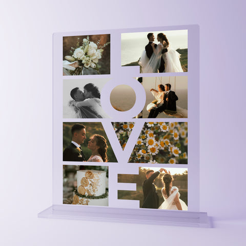 Geschenk zur Hochzeit - personalisiertes Acrylglas "Forever Love"