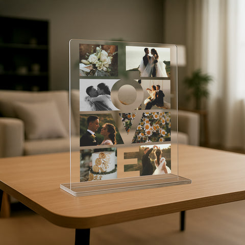 Geschenk zur Hochzeit - personalisiertes Acrylglas "Forever Love"
