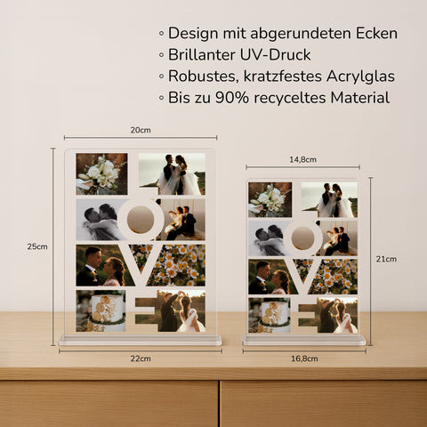 Geschenk zur Hochzeit - personalisiertes Acrylglas "Forever Love"