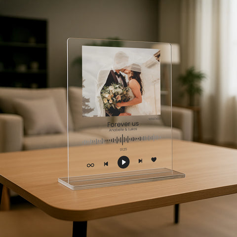 Geschenk zur Hochzeit - personalisiertes Acrylglas "Marriage song"
