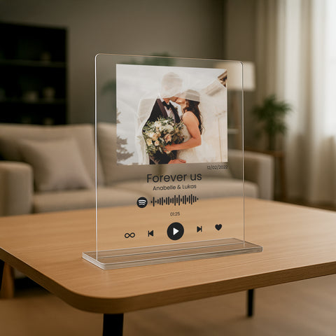 Geschenk zur Hochzeit - personalisiertes Acrylglas "Marriage song"