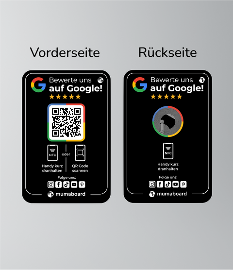 NFC Aufsteller für Google Bewertungen & Social Media "MINI"
