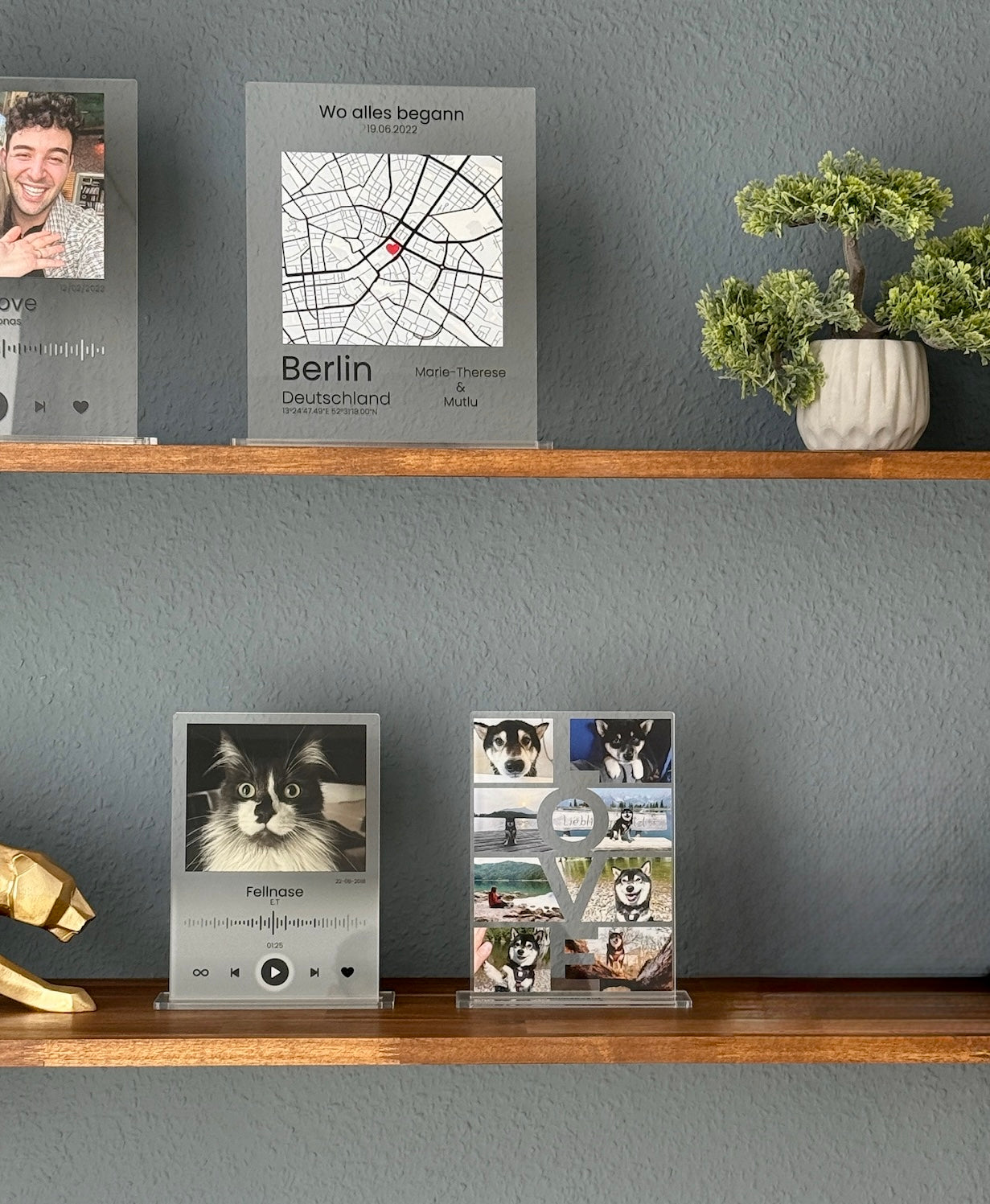 Personalisierte Acrylglas-Geschenke - Spotify Plaque, Stadtkarte, Fotocollage