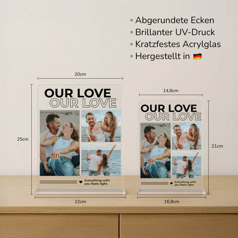 mumaboard Acrylglas "OUR LOVE"