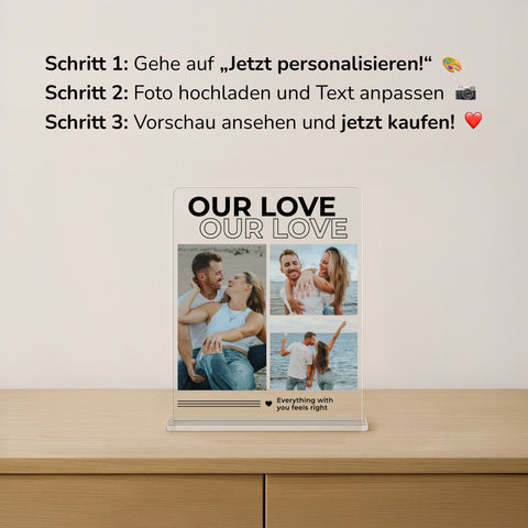 mumaboard Acrylglas "OUR LOVE"